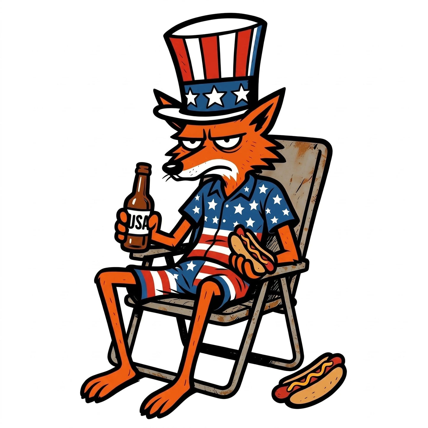 PATRIOTIC FOX SHIRT